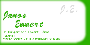 janos emmert business card
