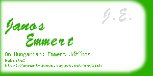 janos emmert business card